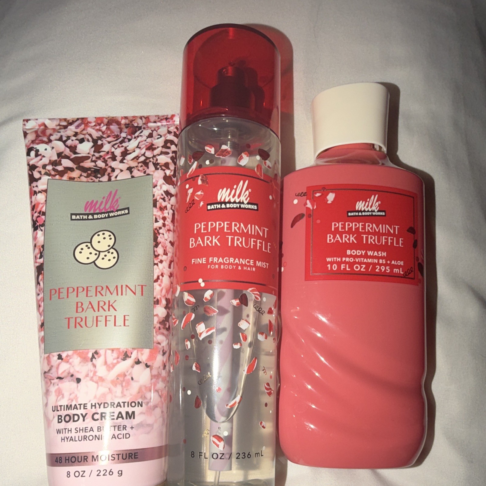 Bath and Body Works Peppermint Bark Truffle All Full size and New