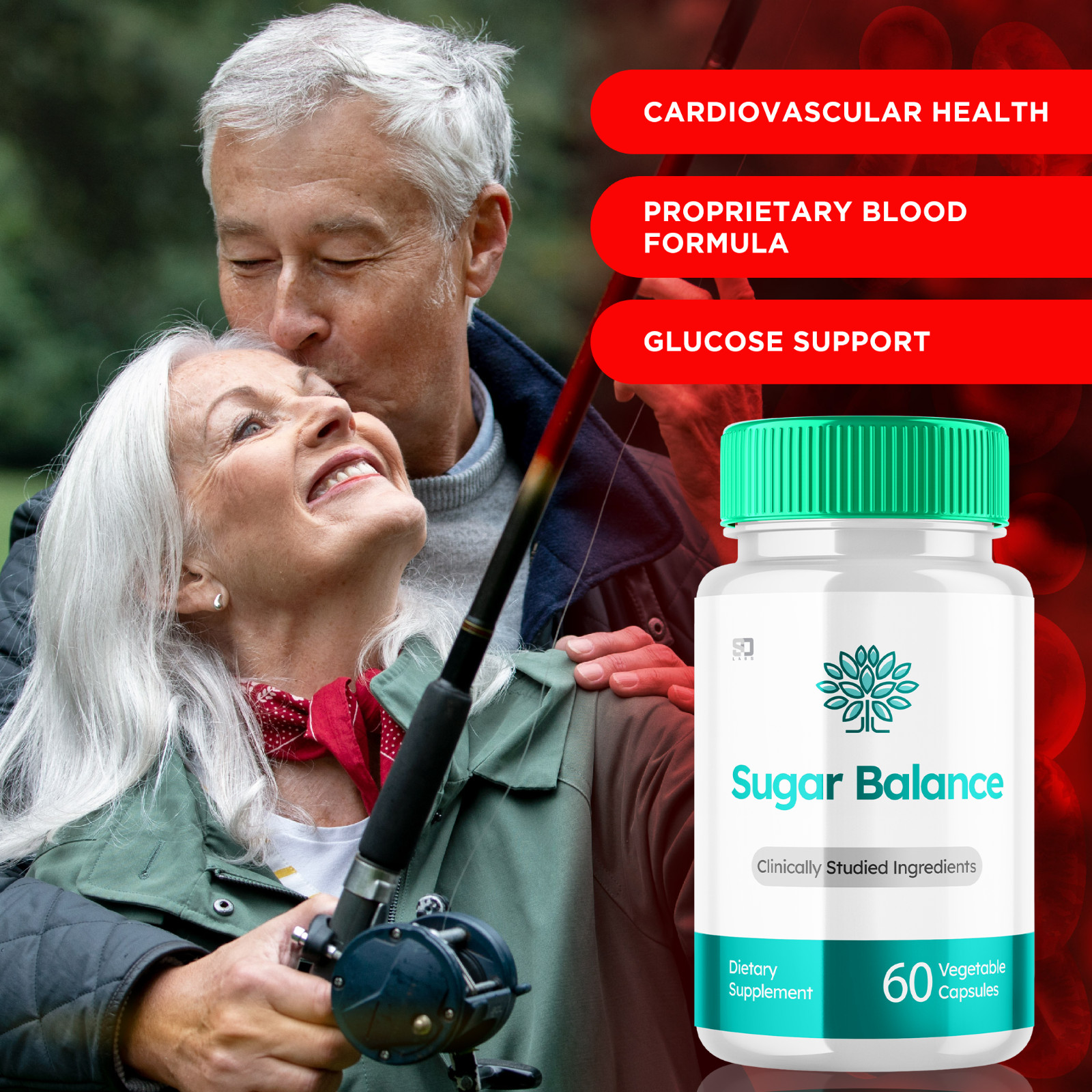 Sugar Balance Blood Flow and Health Support Pills 300 Capsules (5 Pack)