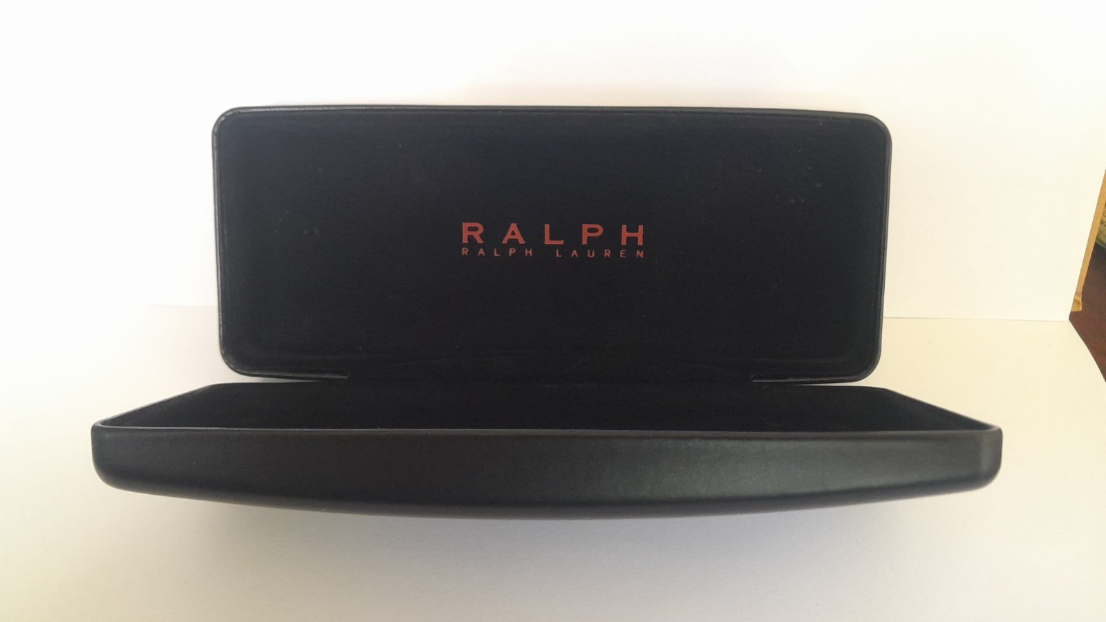 Ralph Lauren Glasses Case – Slim Black Clamshell Hardcase for Sunglasses
