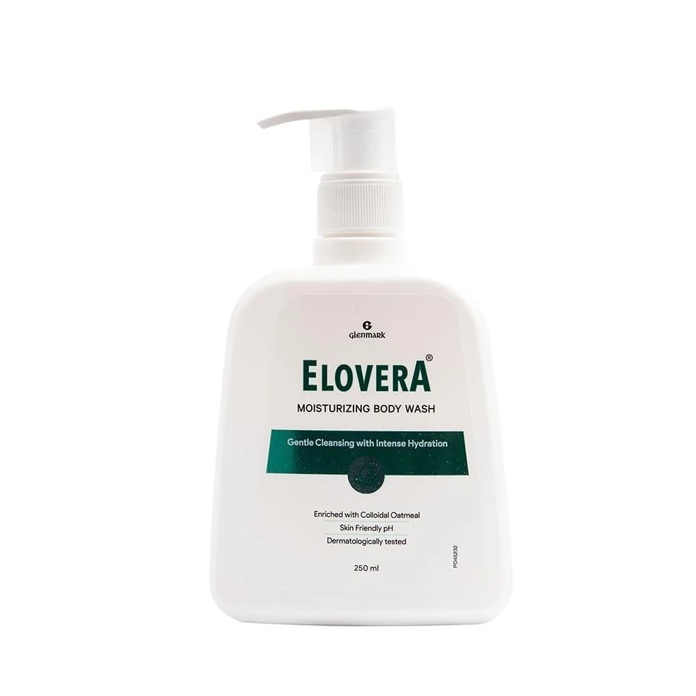Elovera Body Wash Glenmark 250Ml – Aloe Vera & Vitamin E, Intense Moisturising