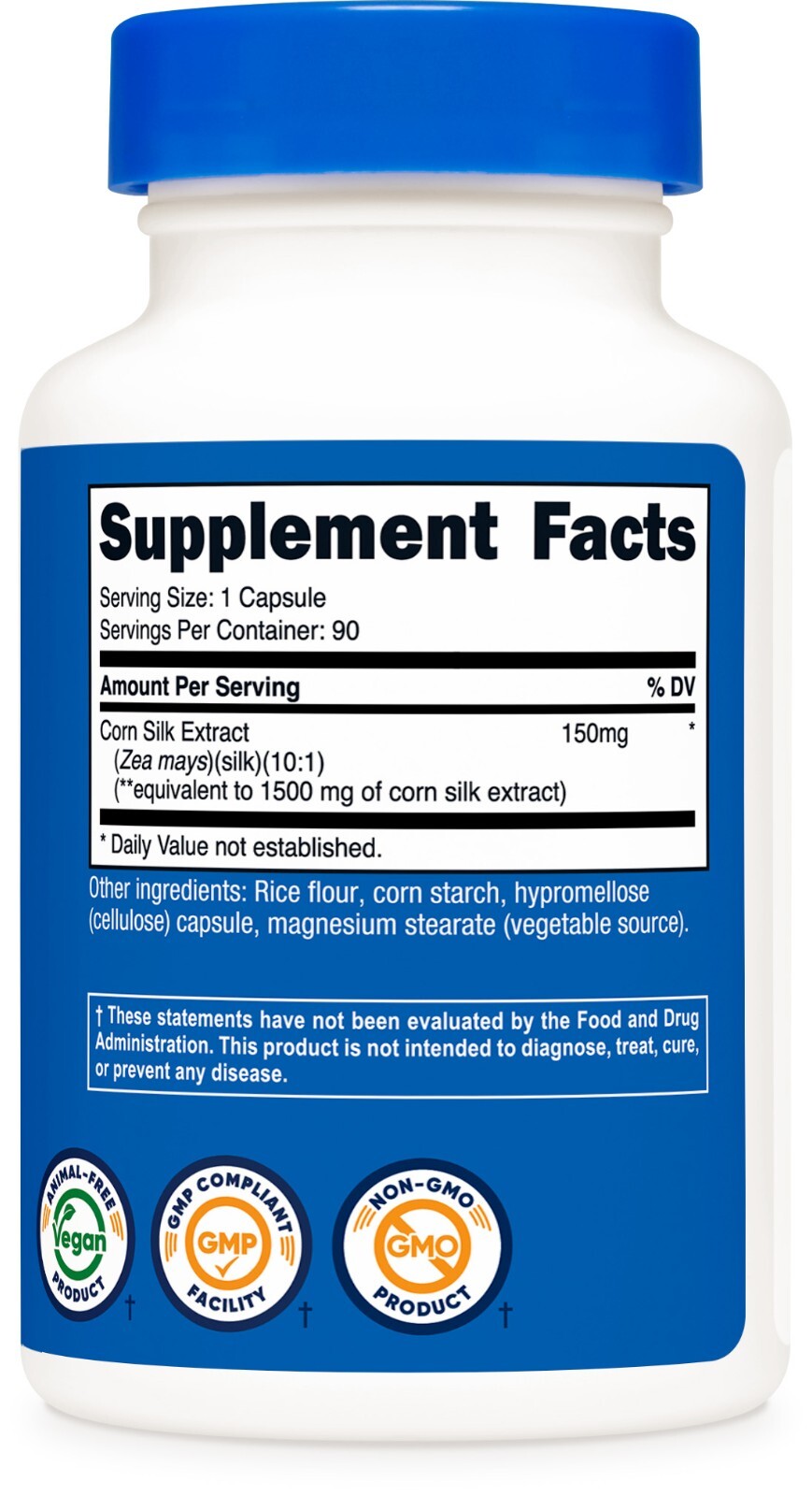 Nutricost Corn Silk (150mg) 90 Capsules – Corn Silk Extract, Vegan, Gluten-Free