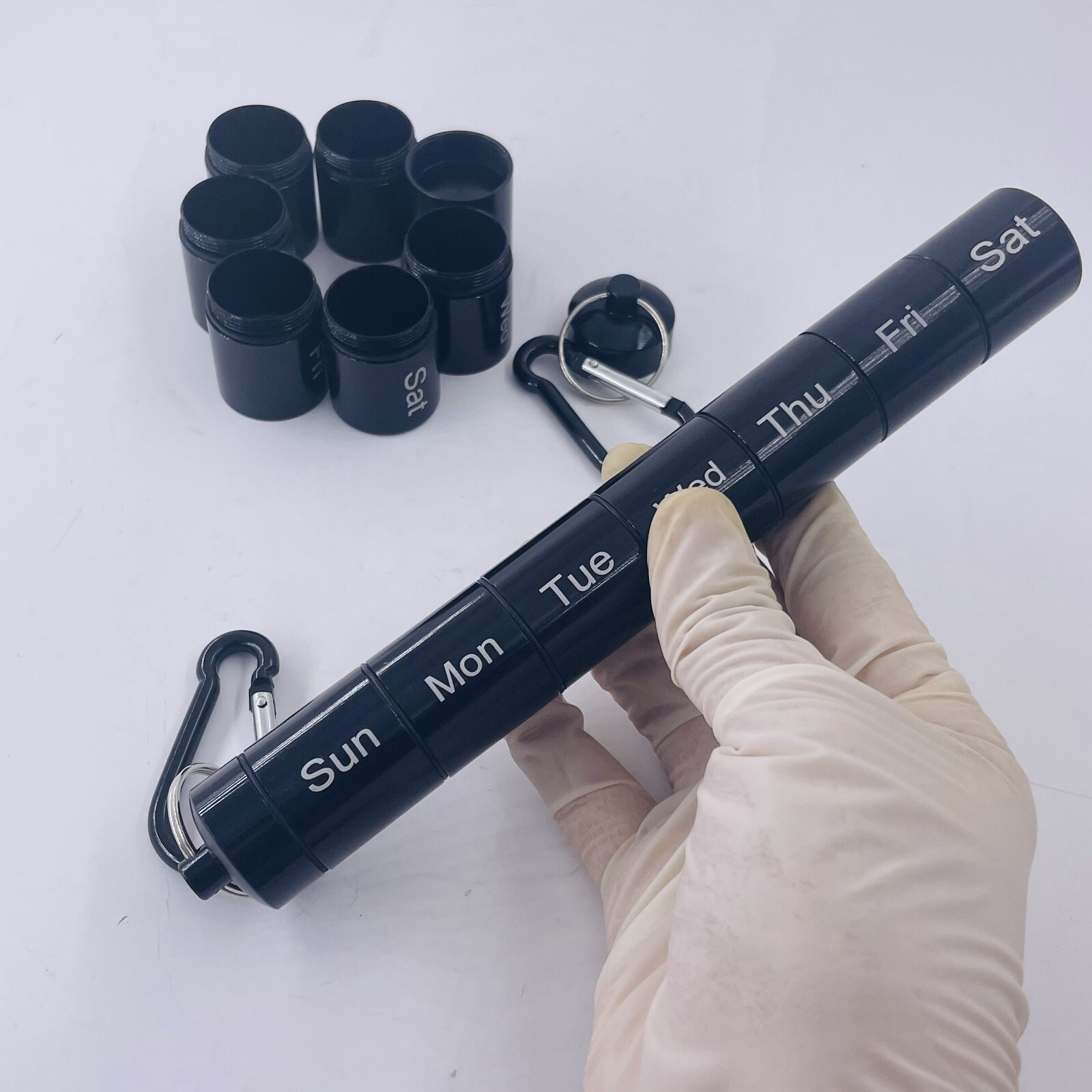 Survival EDC Waterproof Pill Box Case Capsule Seal Bottle Container Bottle Alloy
