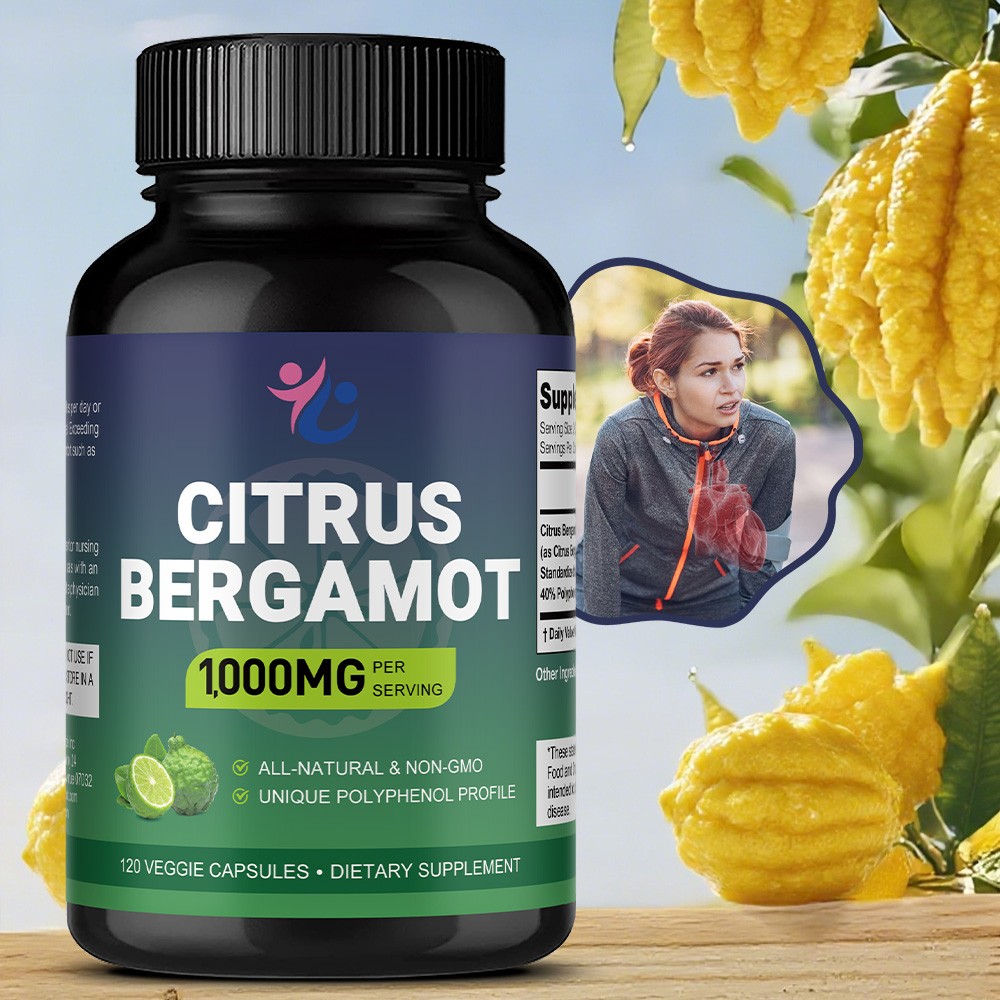 1000mg Citrus Bergamot Extract Capsule Anti Aging Heart Immune Support 120 CT