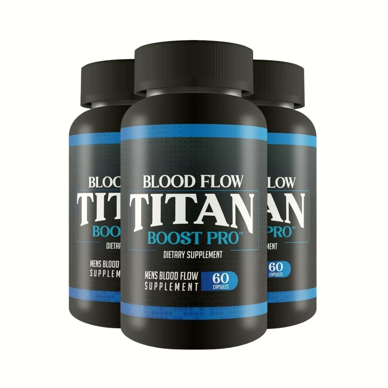 3-Pack Blood Flow Titan Boost Pro – Mens Bloodflow Support – 180 Capsules