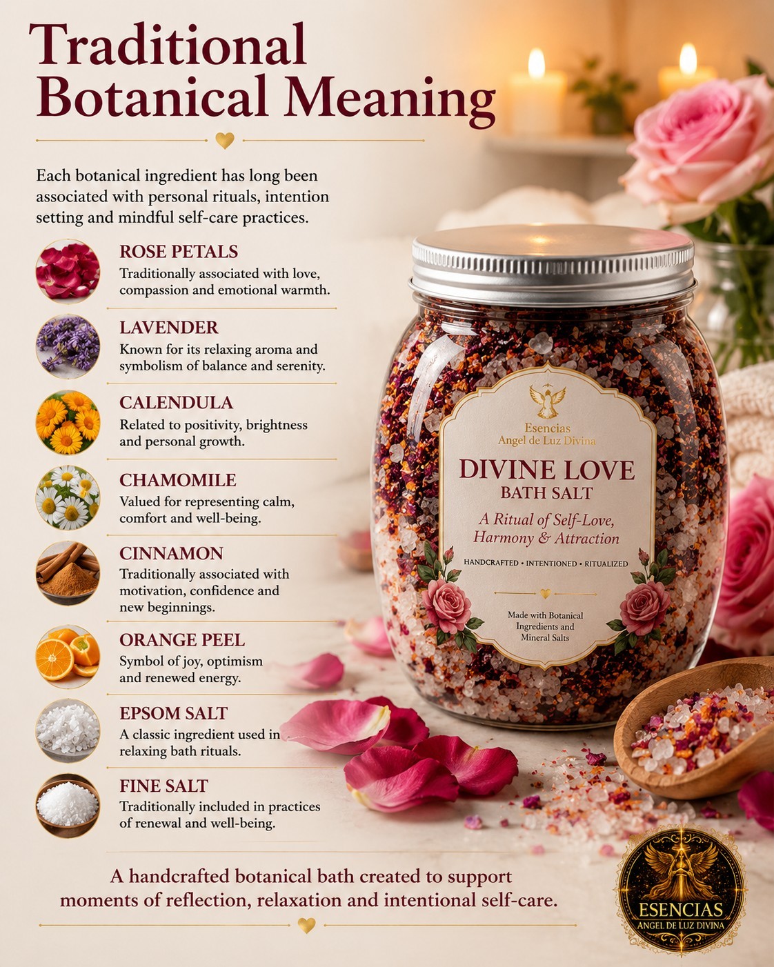Esencias Angel de Luz Divina LOVE & ATTRACTION RITUAL BATH SALT