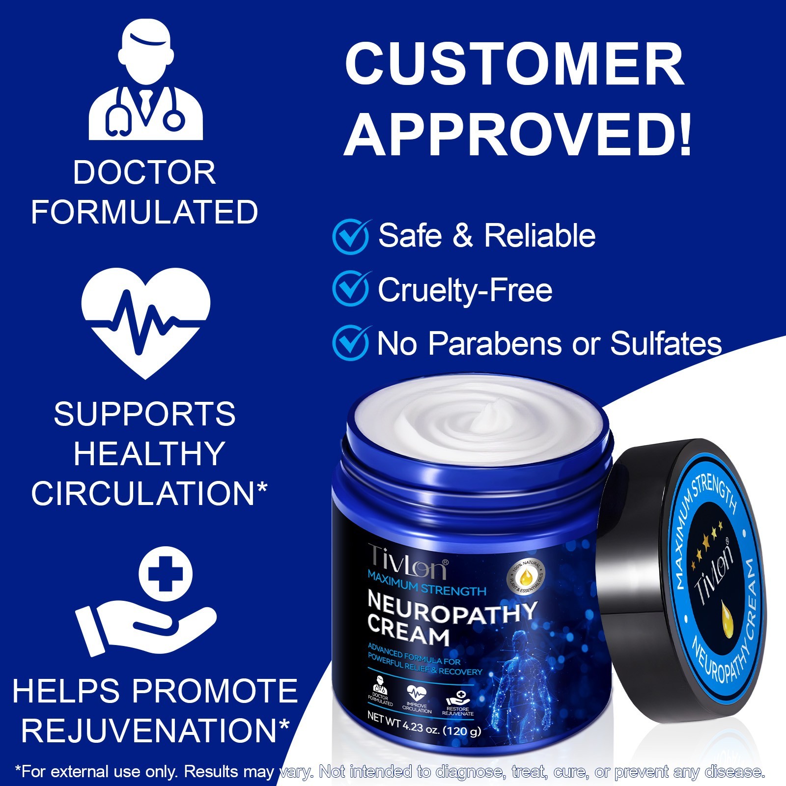 Neuropathy Relief Cream, Neuropathy Pain Relief for Feet, Legs & Hands – Soothin