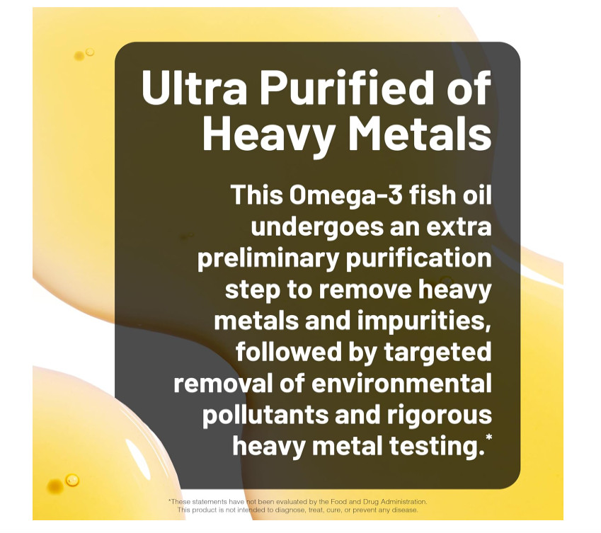 Triglyceride Omega 3 Fish Oil 2200mg 60 Softgels Lemon Flavor EPA DHA Non-GMO US