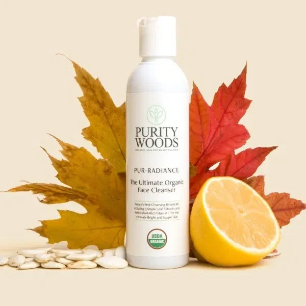 Natural Organic Face Wash Non-Foaming Cleanser For Sensitive Aging Skin Care 4oz