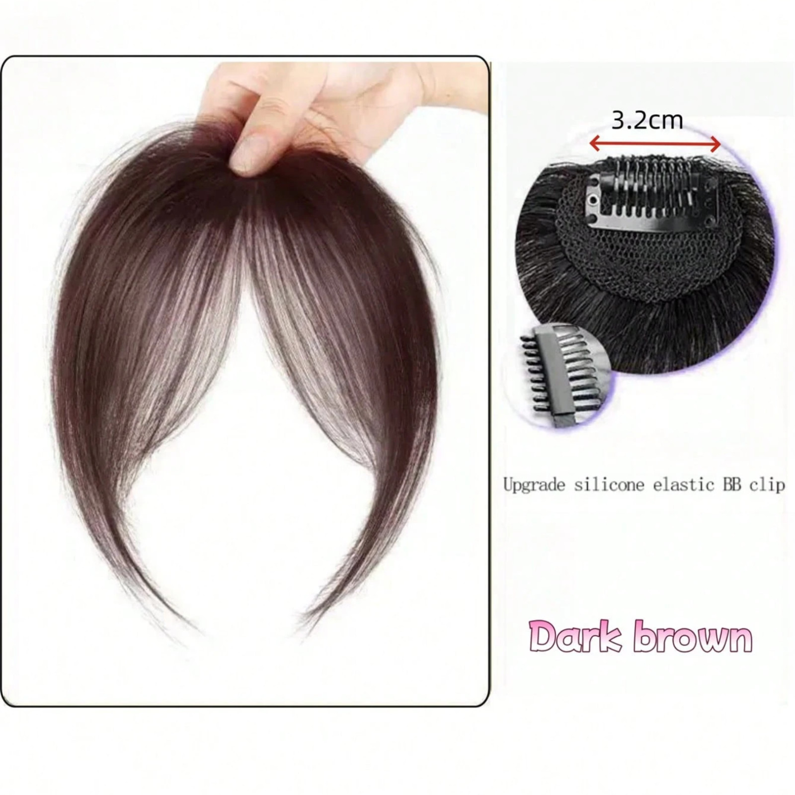 Hair Extensions Clip-in Fringe Women’s Sideburn Clip In Bang Front Hairpiece New