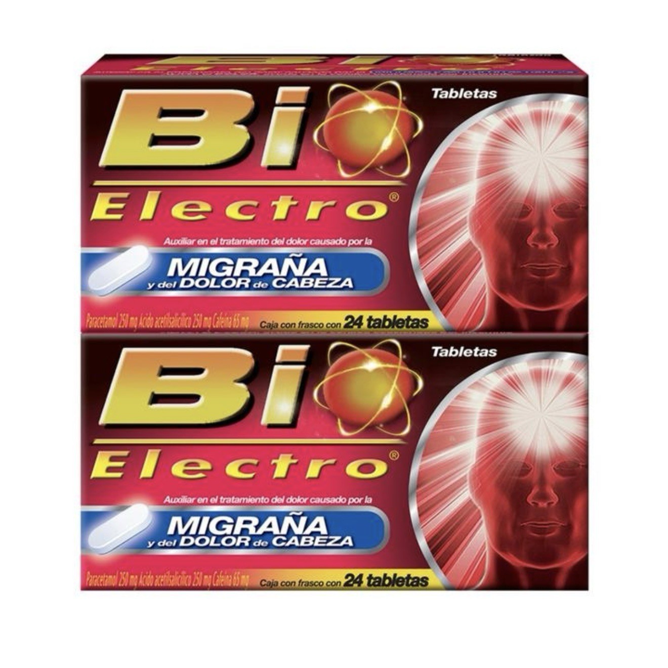 BioElectro 250 mg Acetaminophen Pain Relief 48 Tablets 2 Pack Exp 2027
