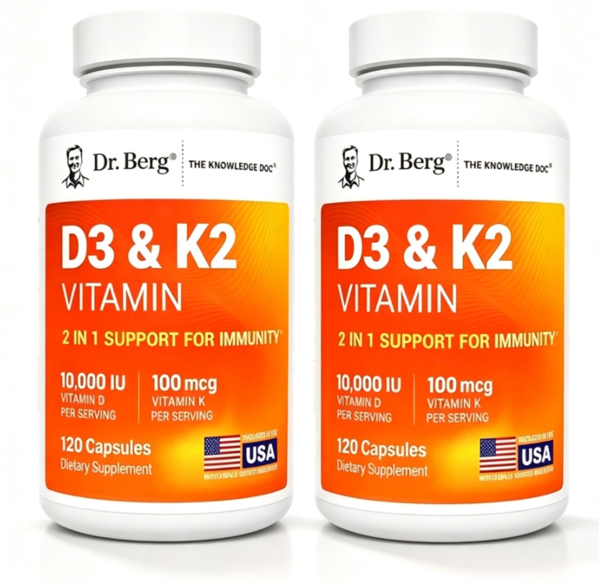 Dr. Berg Vitamin D3 & K2 Magnesium Zinc MCT Oil Bone Health Muscle Support new