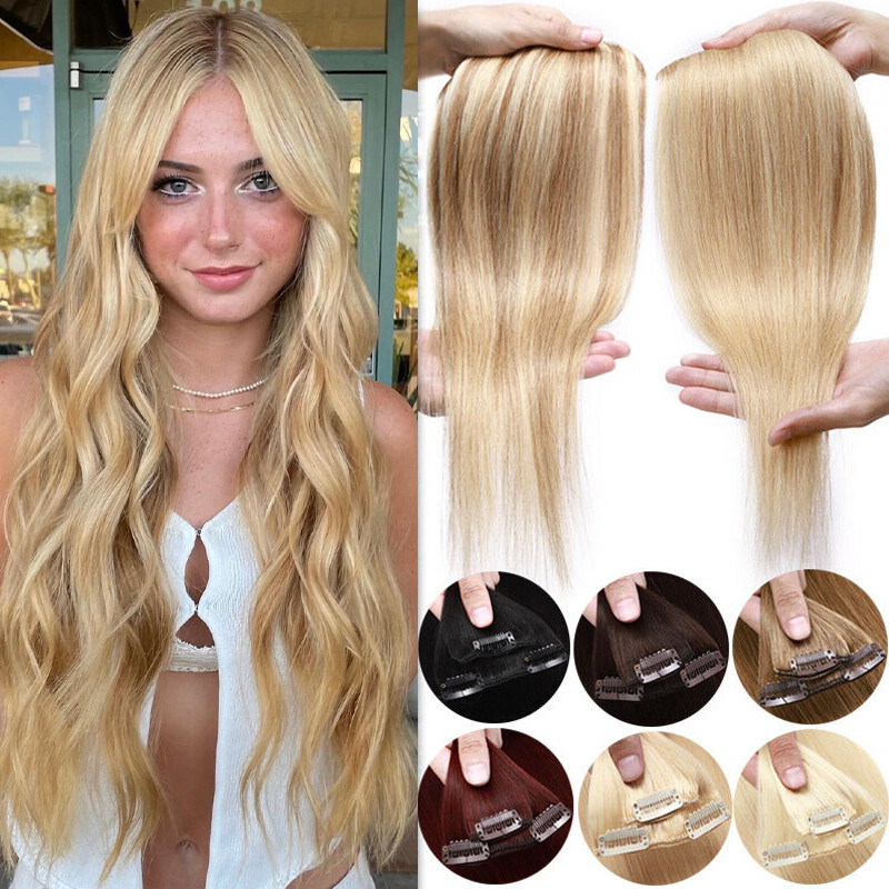 Real Russian Remy 100% Human Hair Extensions Clip in 8 Pieces 18Clips Full Head