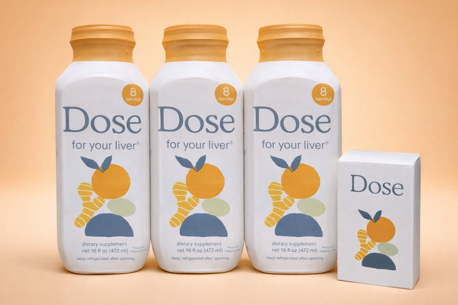 DOSE DAILY For Your Liver Optimal Liver Function/Liver Cleanse 16oz x 3PACK NIB