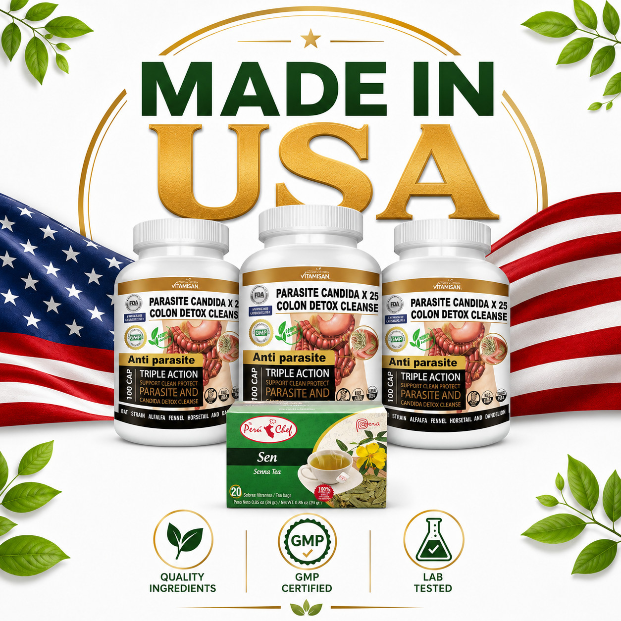 300 Parasite Cleanse DETOX Liver Colon Yeast Blood Support COLON CLEANSER detox