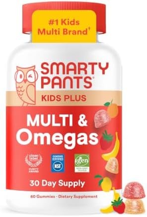 SmartyPants Kids Multivitamin Gummies with Omega 3 DHA/EPA, Vitamins D3, C,