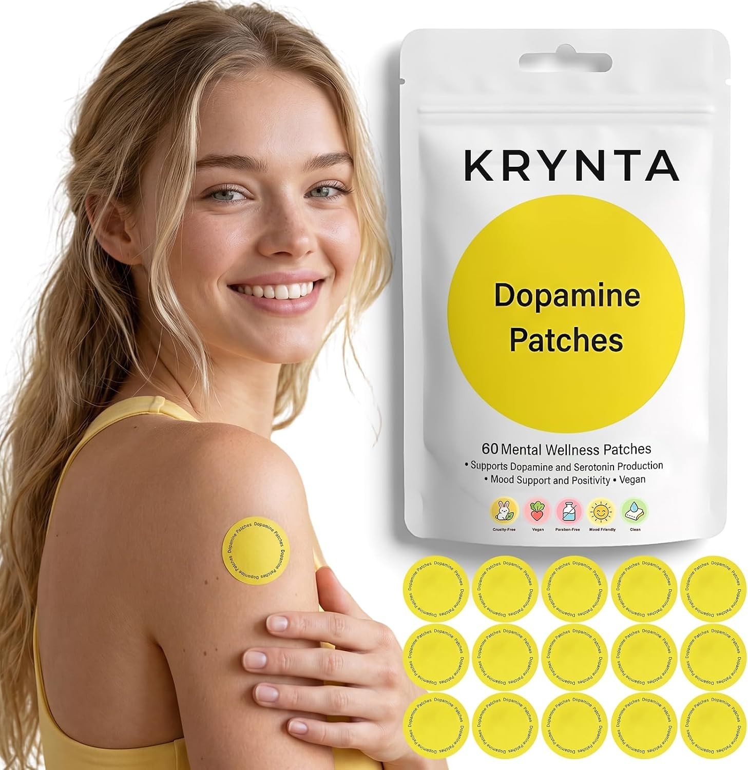 Extra Strength Dopamine Patches – 2 Supply, 60 Count with Lemon Flavor