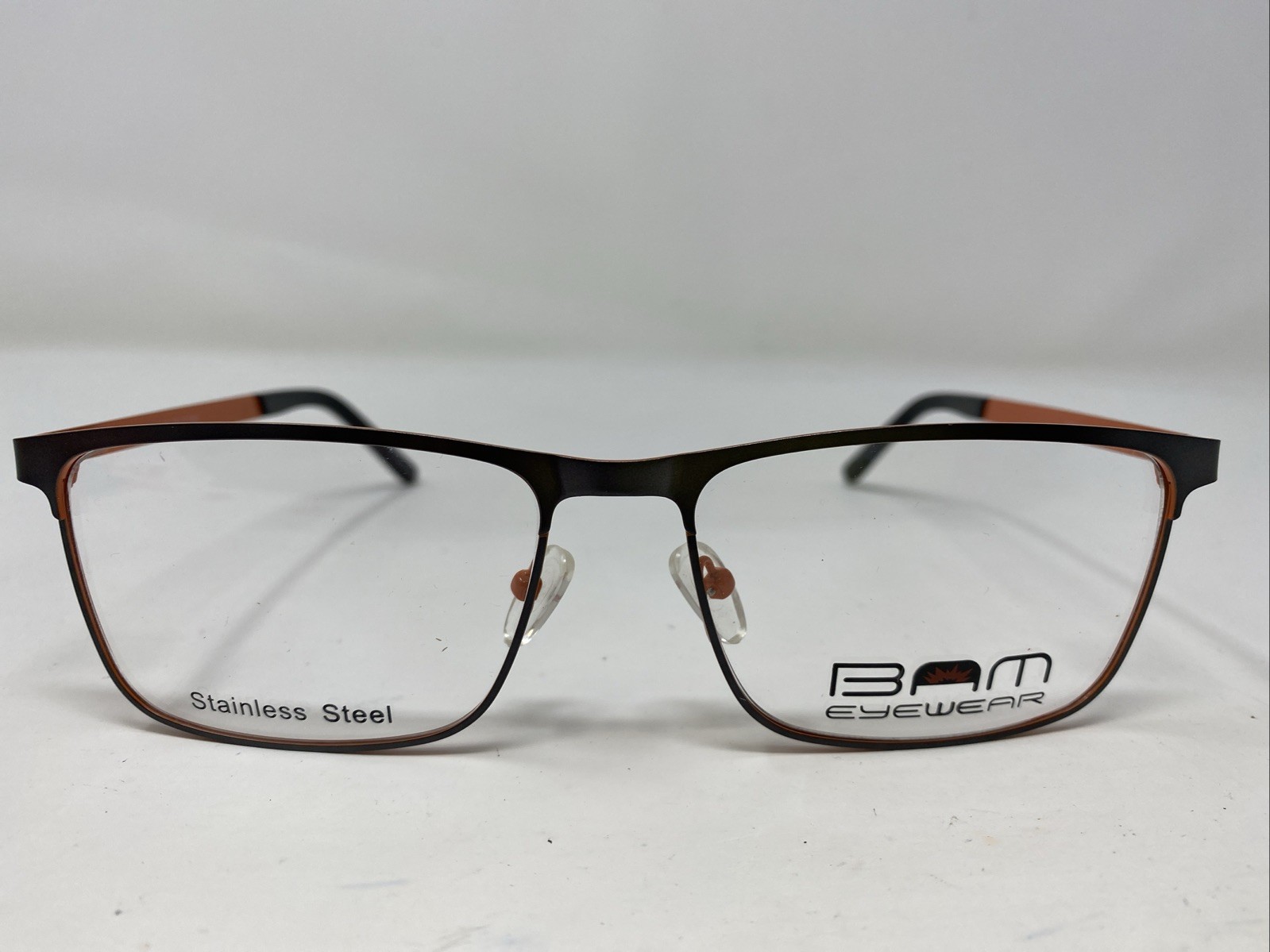 BAM Eyewear BAM 521 ORANGE 60-17-150 Gray/Orange Full Rim Eyeglasses Frame HD03