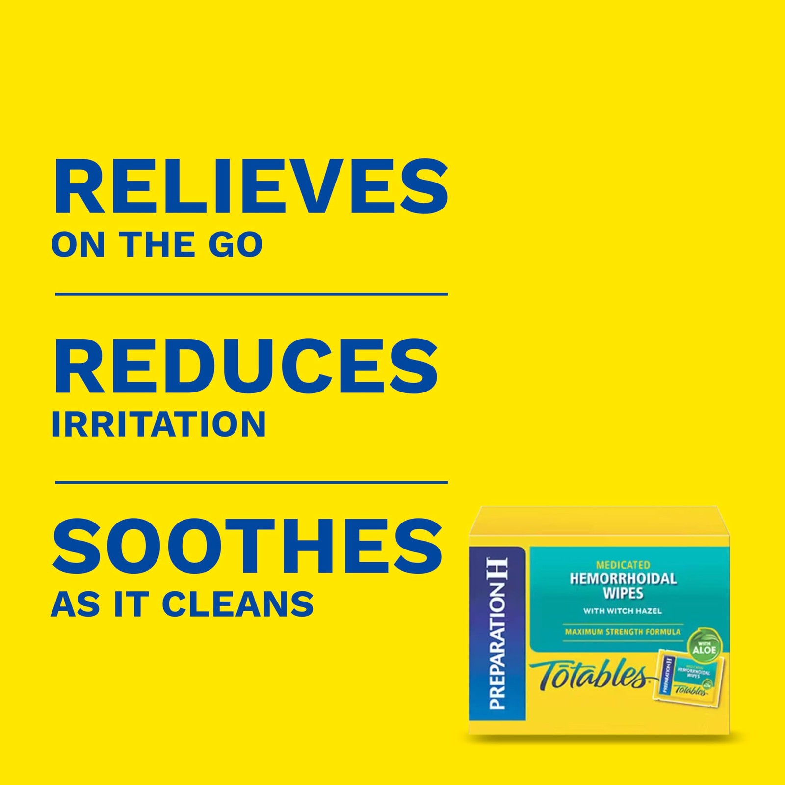 Preparation H Hemorrhoid Flushable Wipes with Witch 48 Count (Pack of 2)