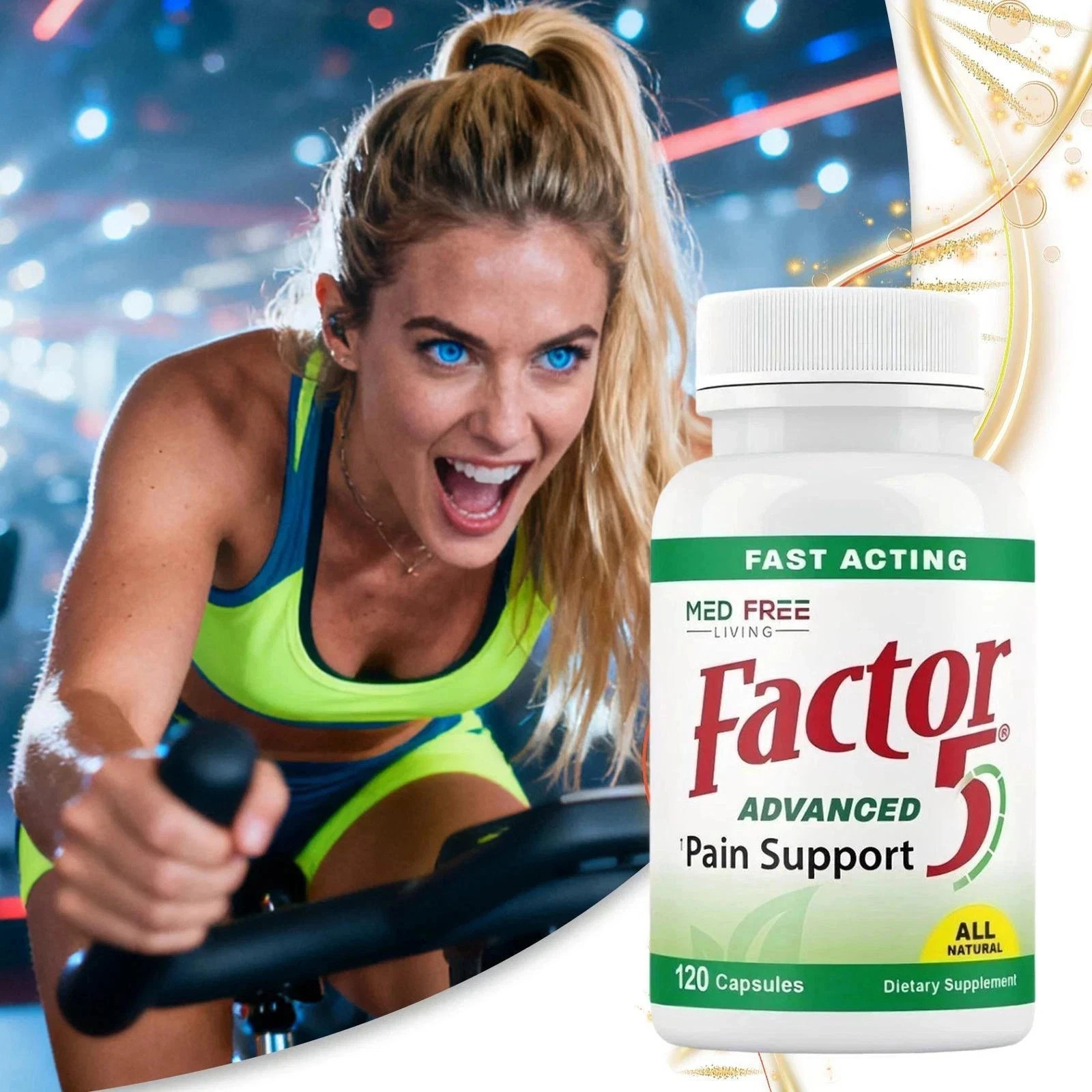 Med Unoccupied Living Factor 5 Support Joint and Muscle Natural Complex 120 Caps
