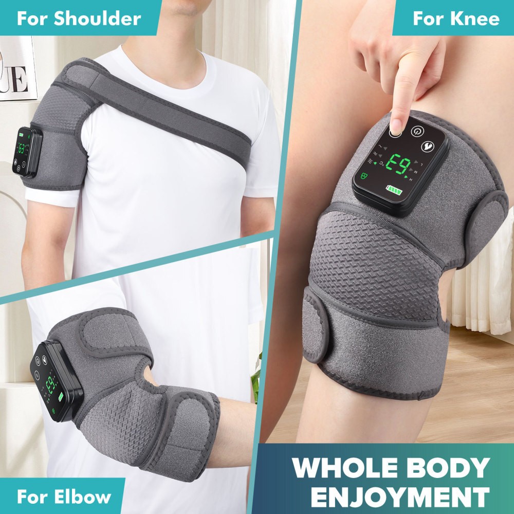 Electric Knee Massager Massage Pad with Heat Joint Pain Relief Blood Circulation