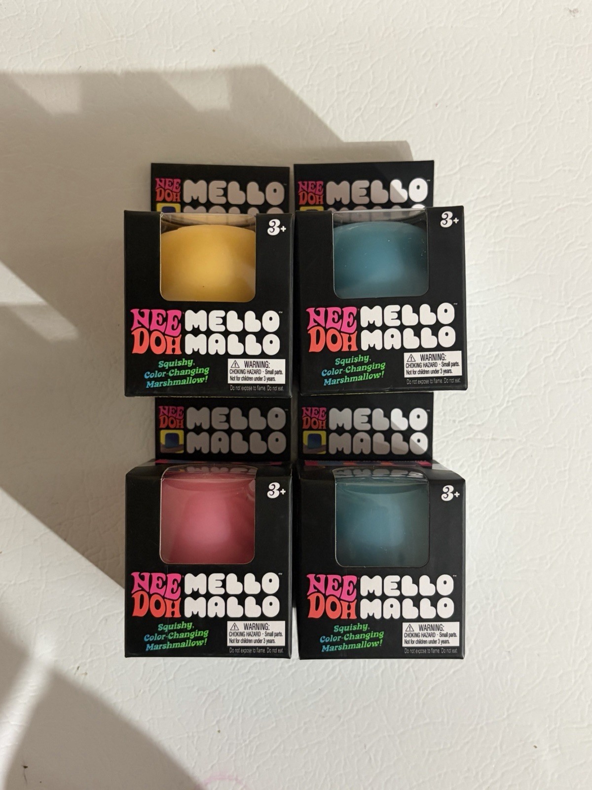 4 NeeDoh Mello Mallo Stress Ball Squishy Color Changing Marshmallows New In Box