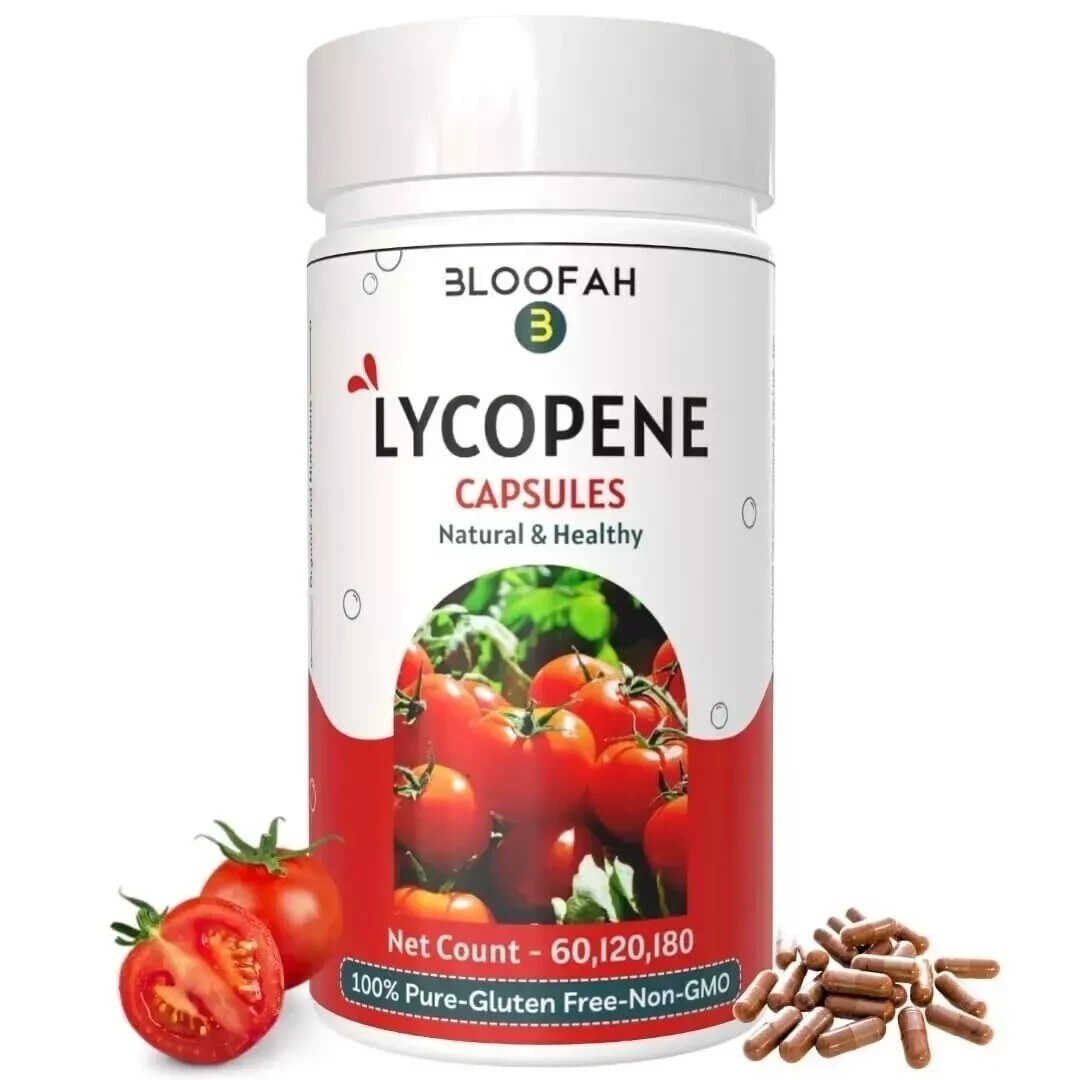 Bloofah Tomato Fruit Capsules (Lycopene) 500mg 120 Count Vegan Gluten WORLDWIDE