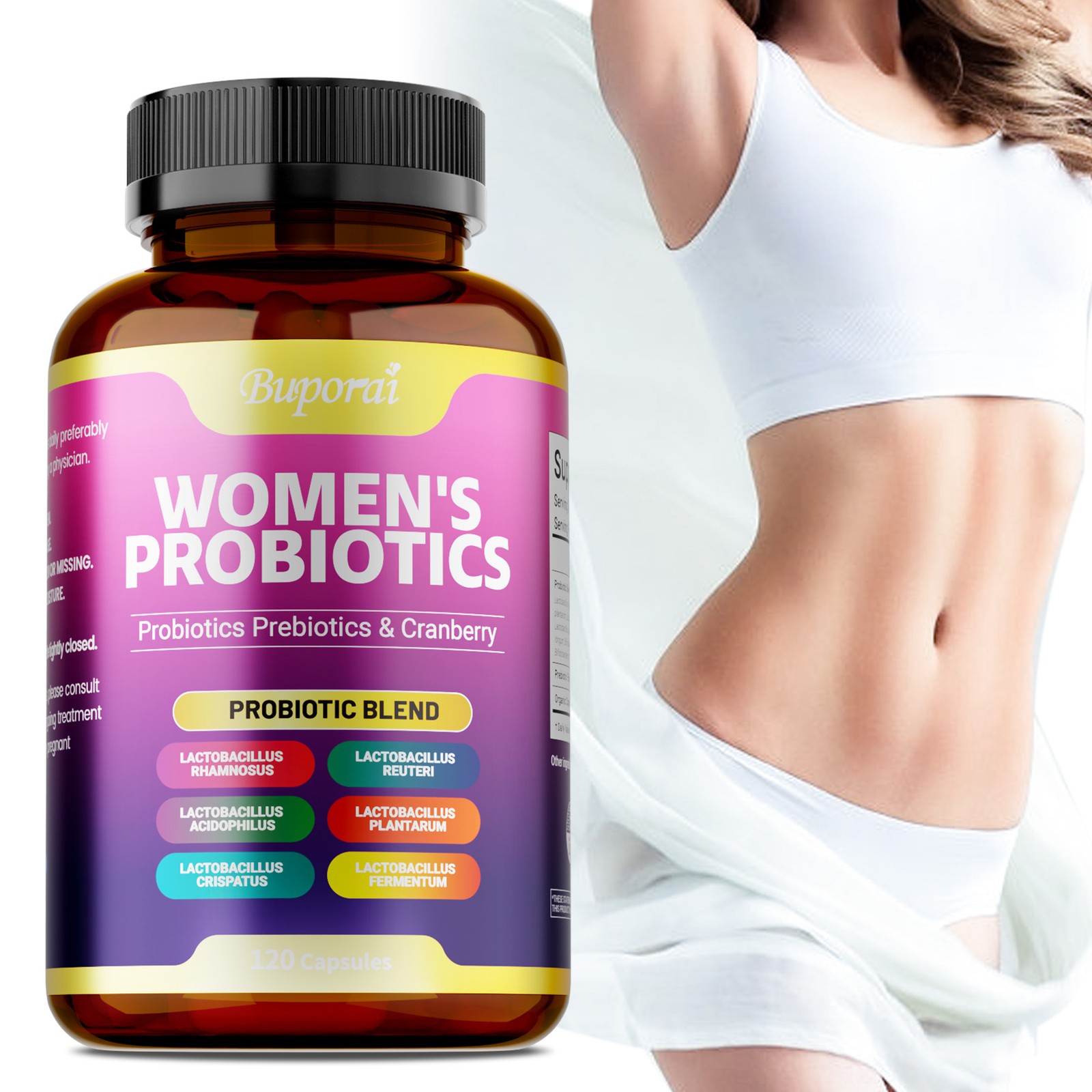 Women’s Probiotics 120pcs-Balances Flora, Promotes Intestinal and Overall Health