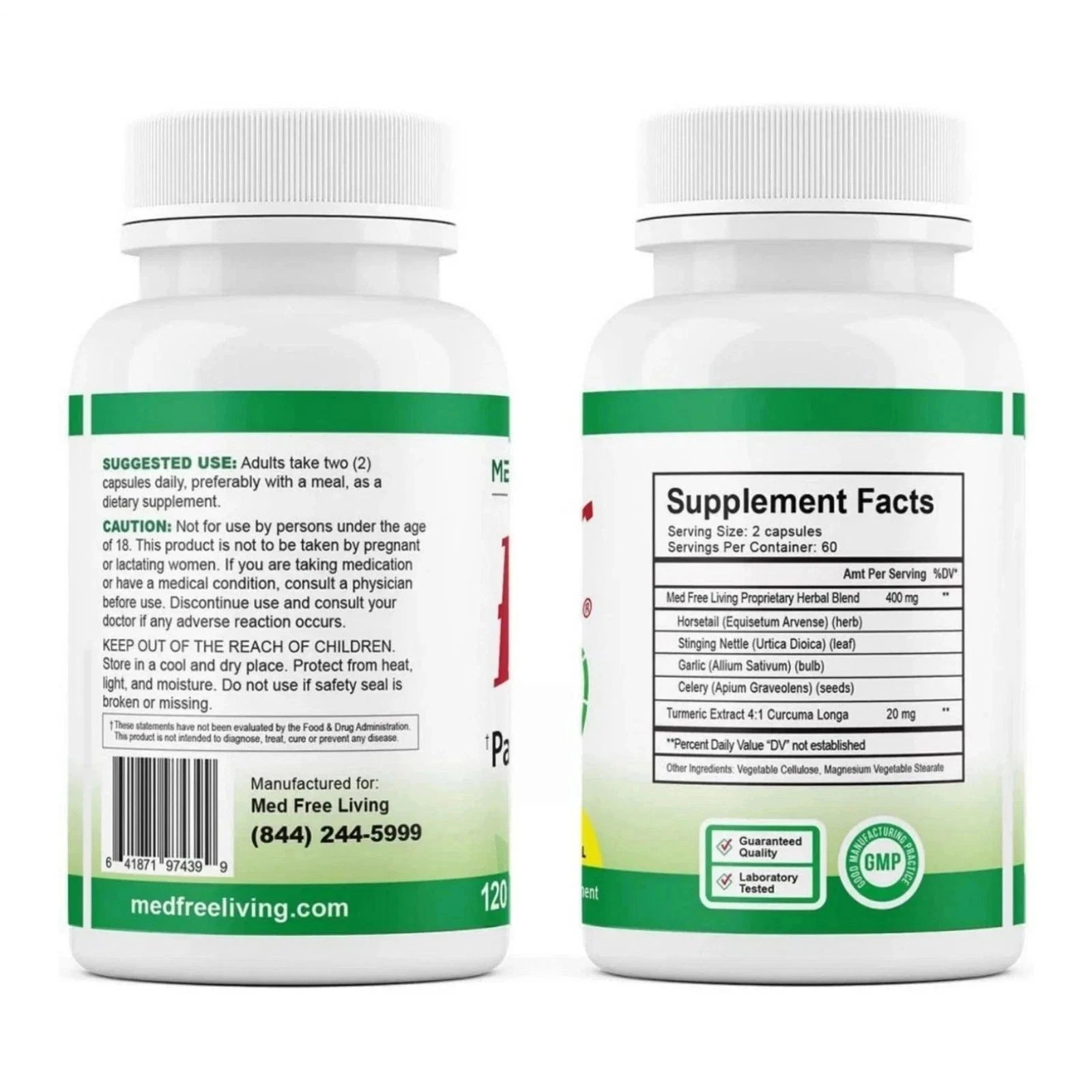 Med Unoccupied Living Factor 5 Support Joint and Muscle Natural Complex 120 Caps
