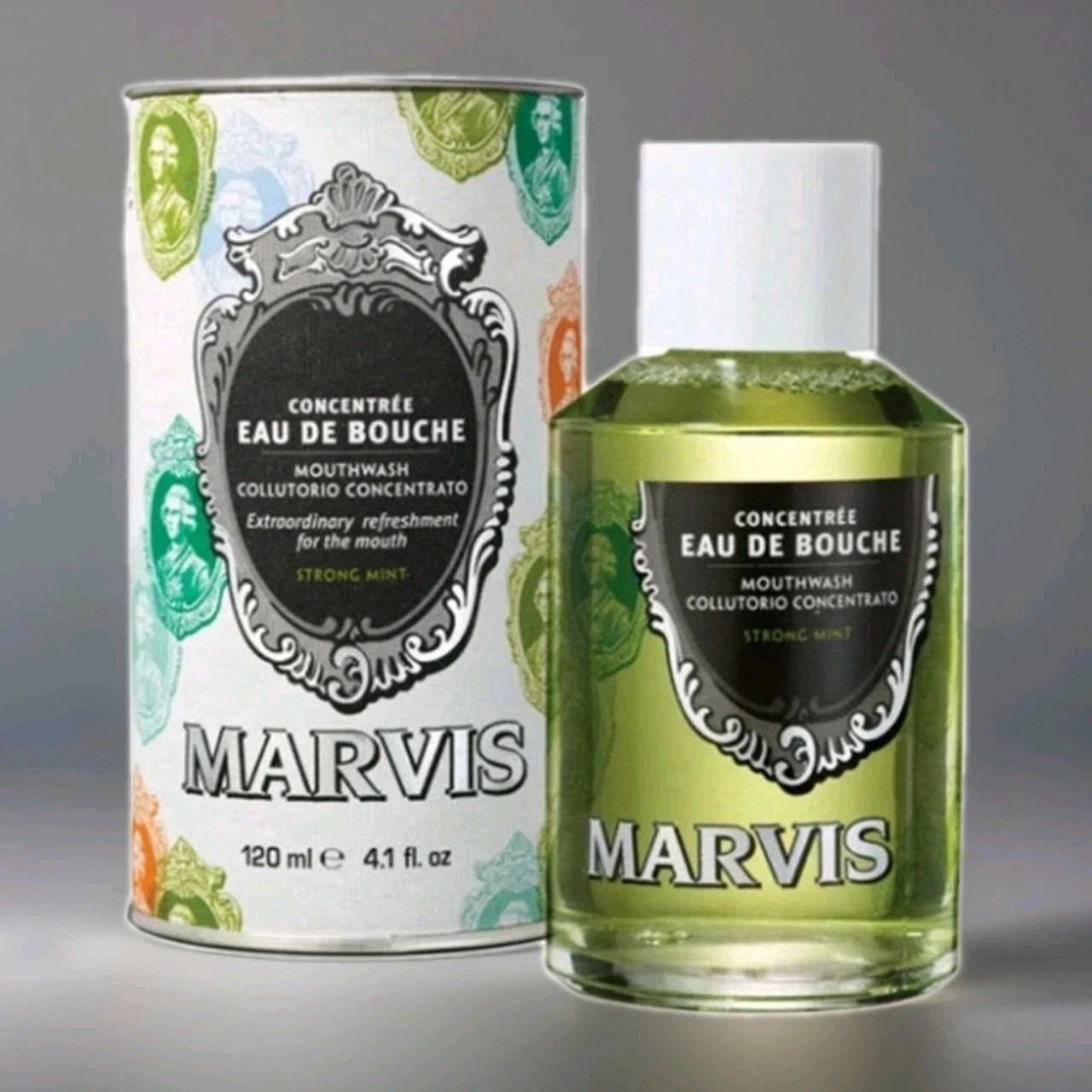 Marvis Concentrated Strong Mint Mouthwash, 4.1 fl oz. NEW