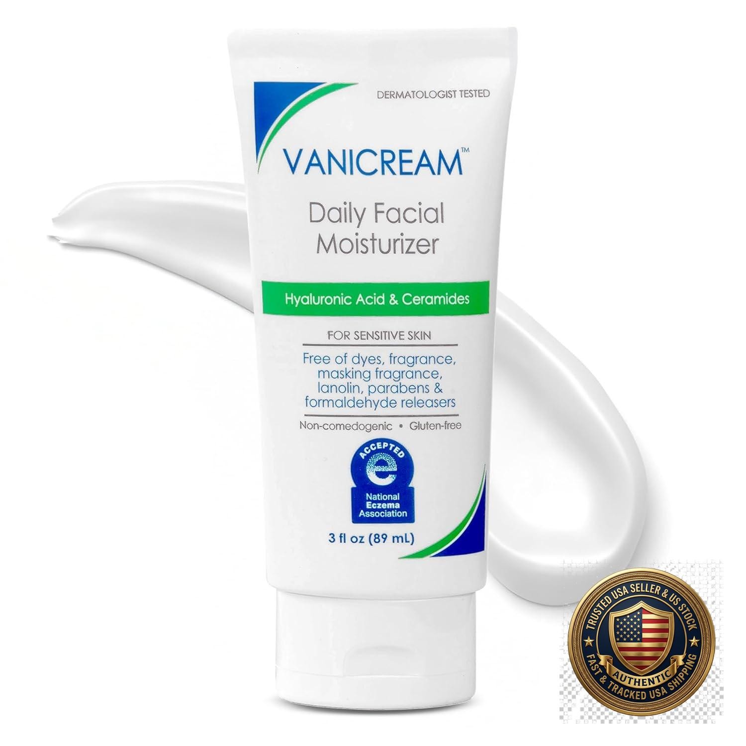 Daily Facial Moisturizer Ceramides Hyaluronic Acid Sensitive Skin