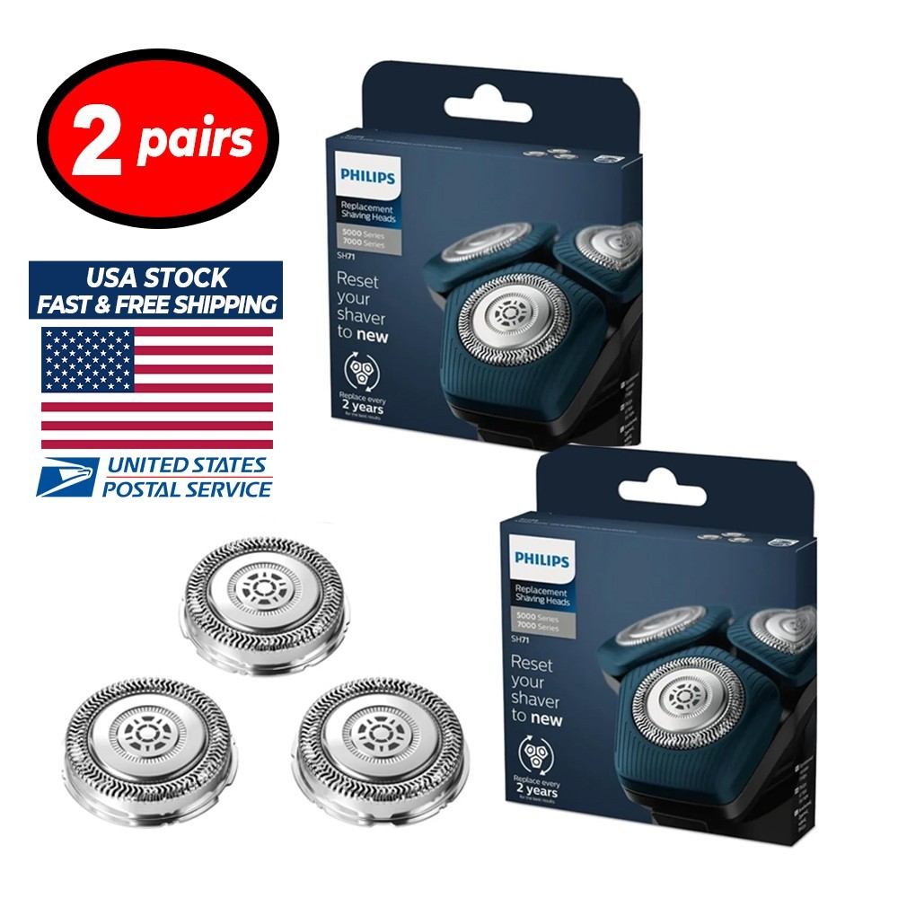 Philips Norelco Replacement Shaving Heads SH71 New x 2 Pairs – SHIPS FREE !!!