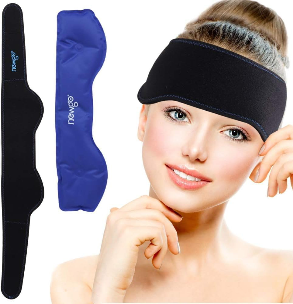 Headache Ice Pack Head Wrap for Migraines, FSA Eligible, Cold Pack Head Ice Ther