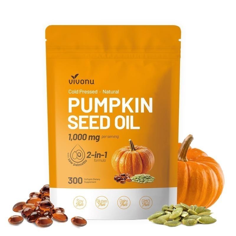 Pumpkin Seed Oil Saw Palmetto 1000mg Softgels Natural Prostate Support Free ship