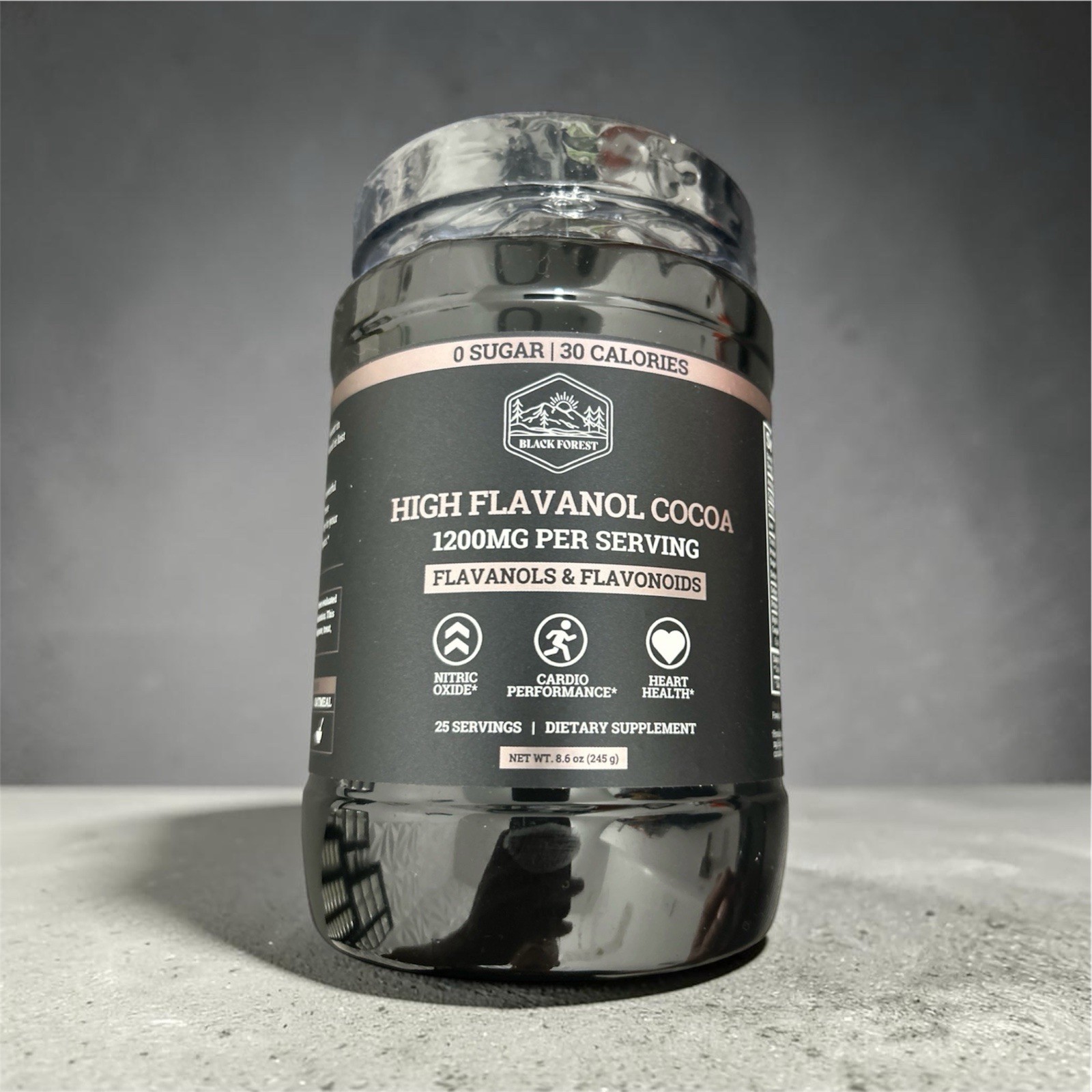 Black Forest High Flavanol Cocoa Powder 1200mg Non-GMO Vegan 8.6 oz