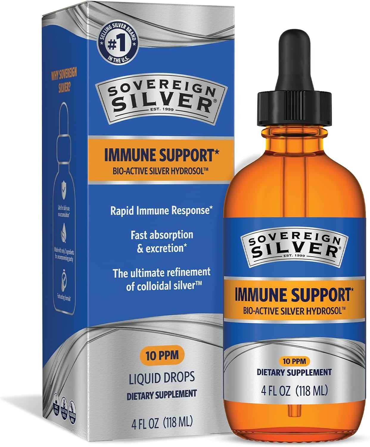 -Active Silver Hydrosol: Pure Immune Support with 10 PPM Colloidal Silver