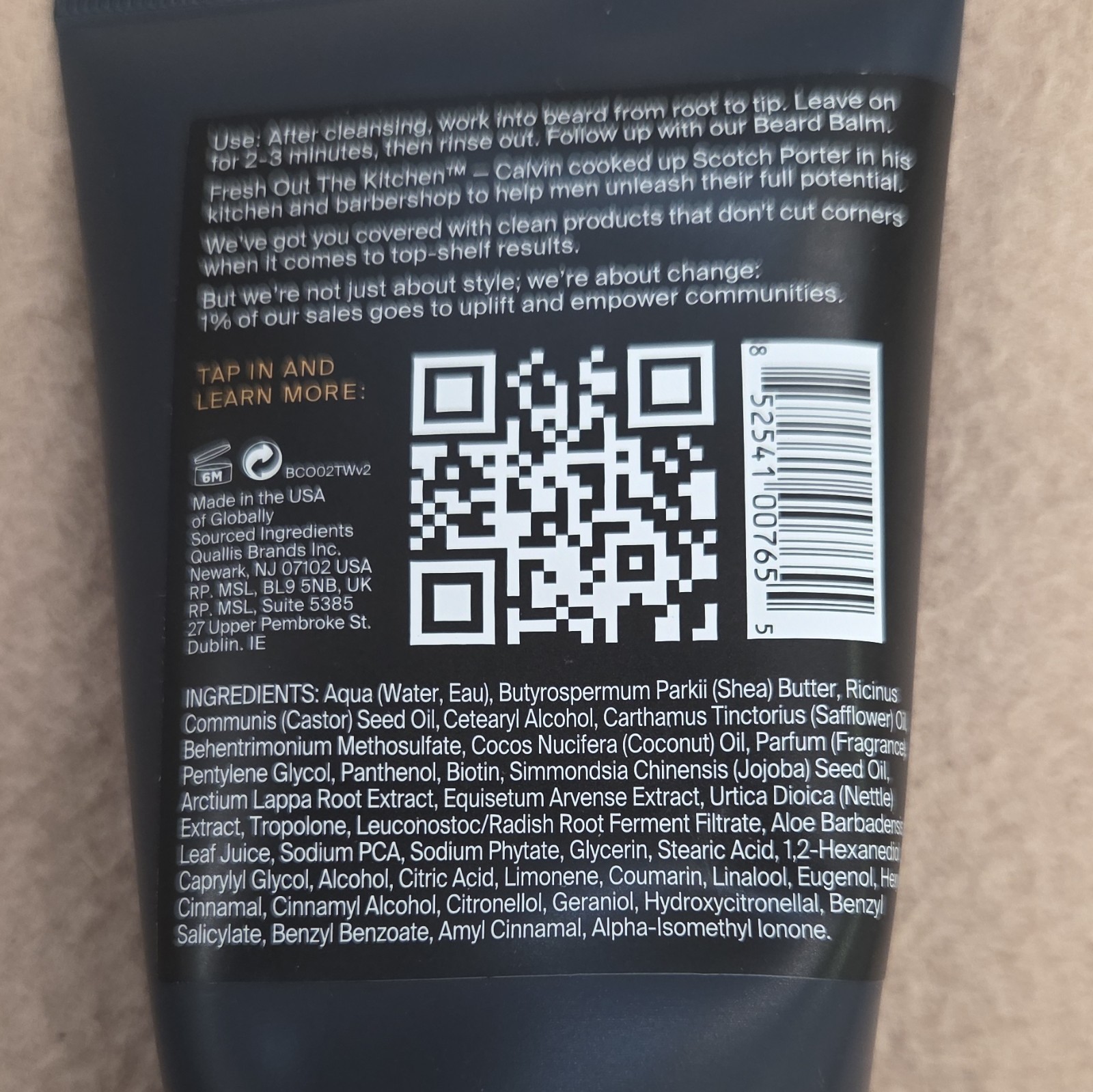 Scotch Porter Beard Conditioner Cream Warm Spice & Musk 4 fl oz / 118 mL