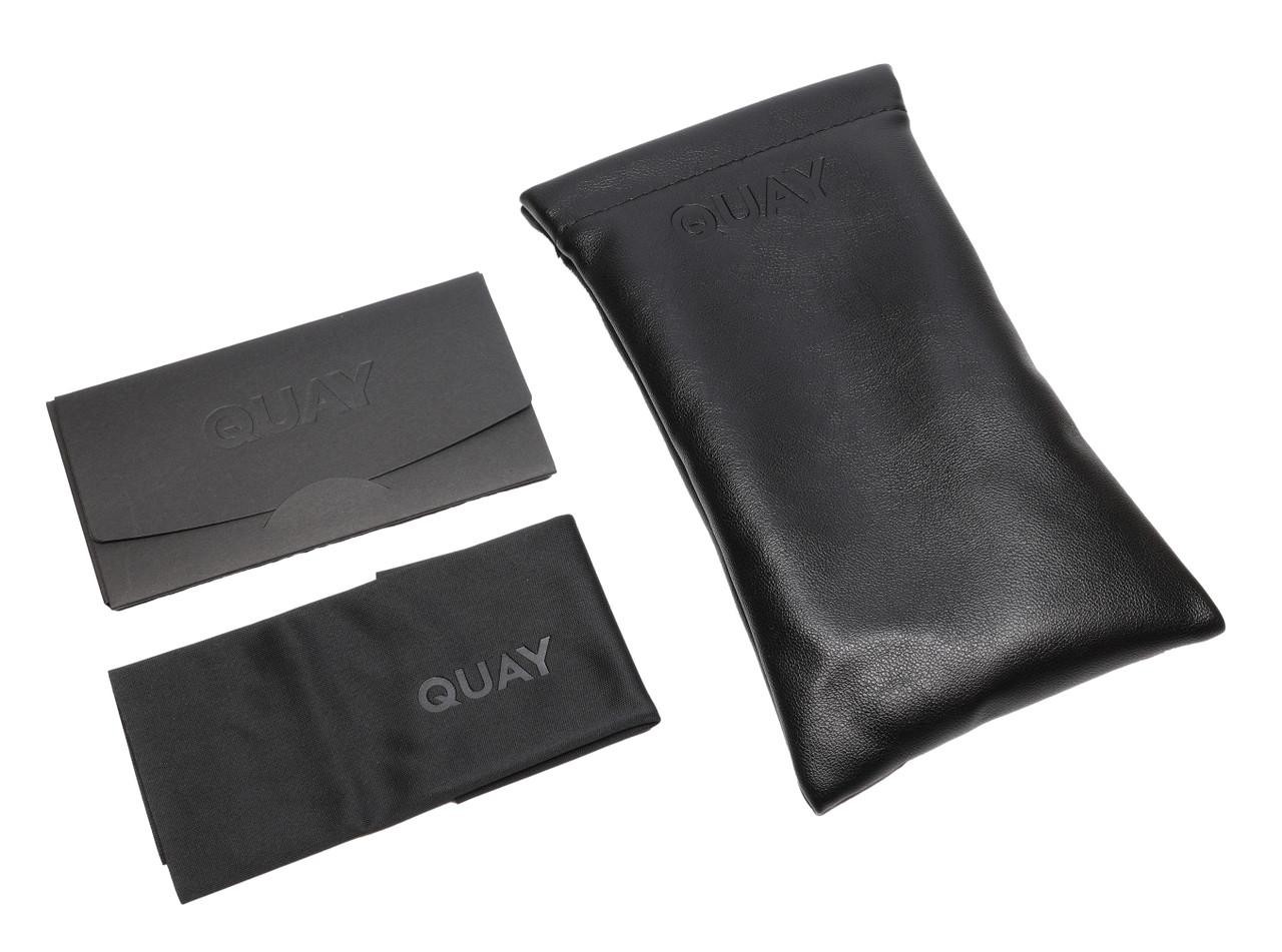QUAY Australia Level Up Designer Reading Glasses Matte Black Square 60mm