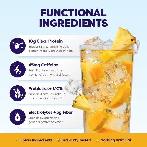 Javvy Mango Pineapple Clear Protein Refreshers – 9.1oz