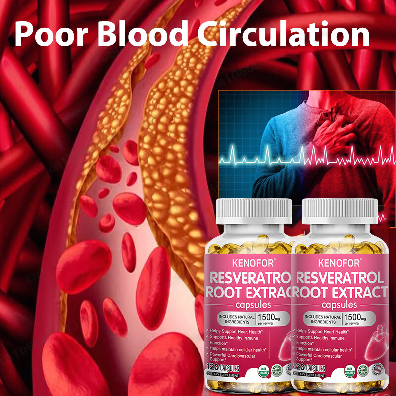 Resveratrol 1500mg Grape Seed 50MG Extract Providing Heart Energy Heart Health