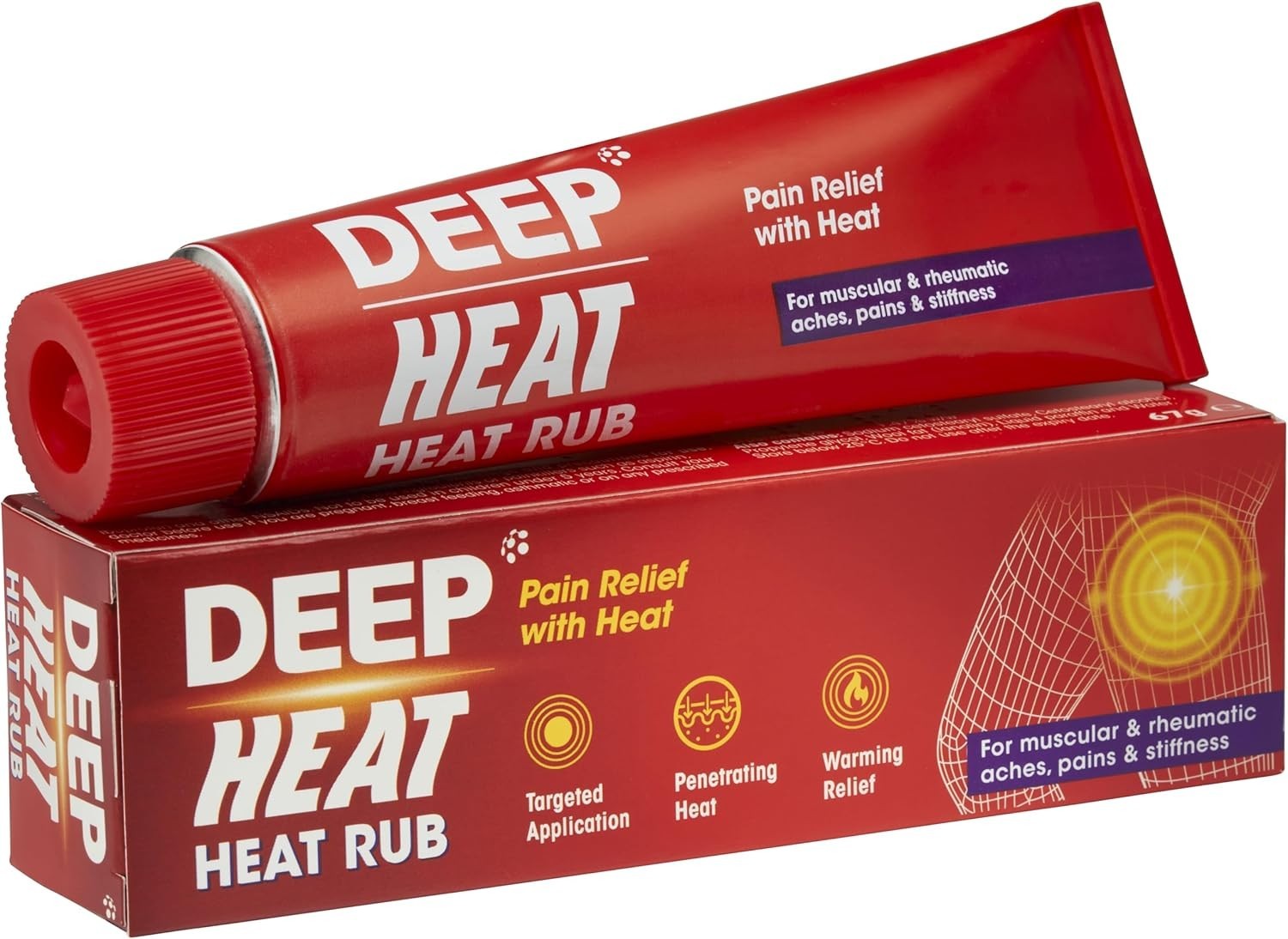 Deep Heat Rub Muscular Rheumatic Pain Relief Heat Cream 67G Exp 11.2027