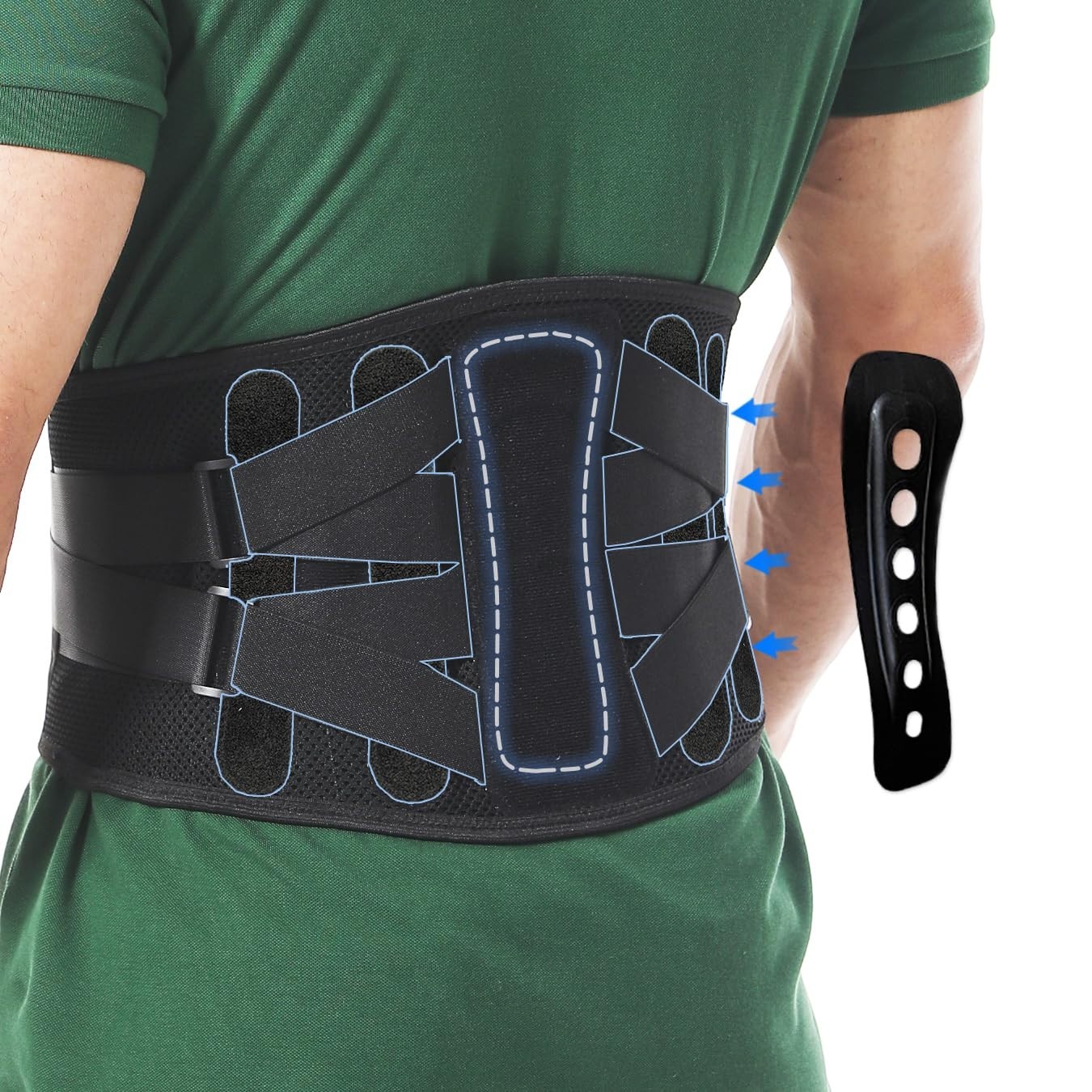 Adjustable Back Brace for Lower Back Pain Relief, Support Belt for Herniated Dis