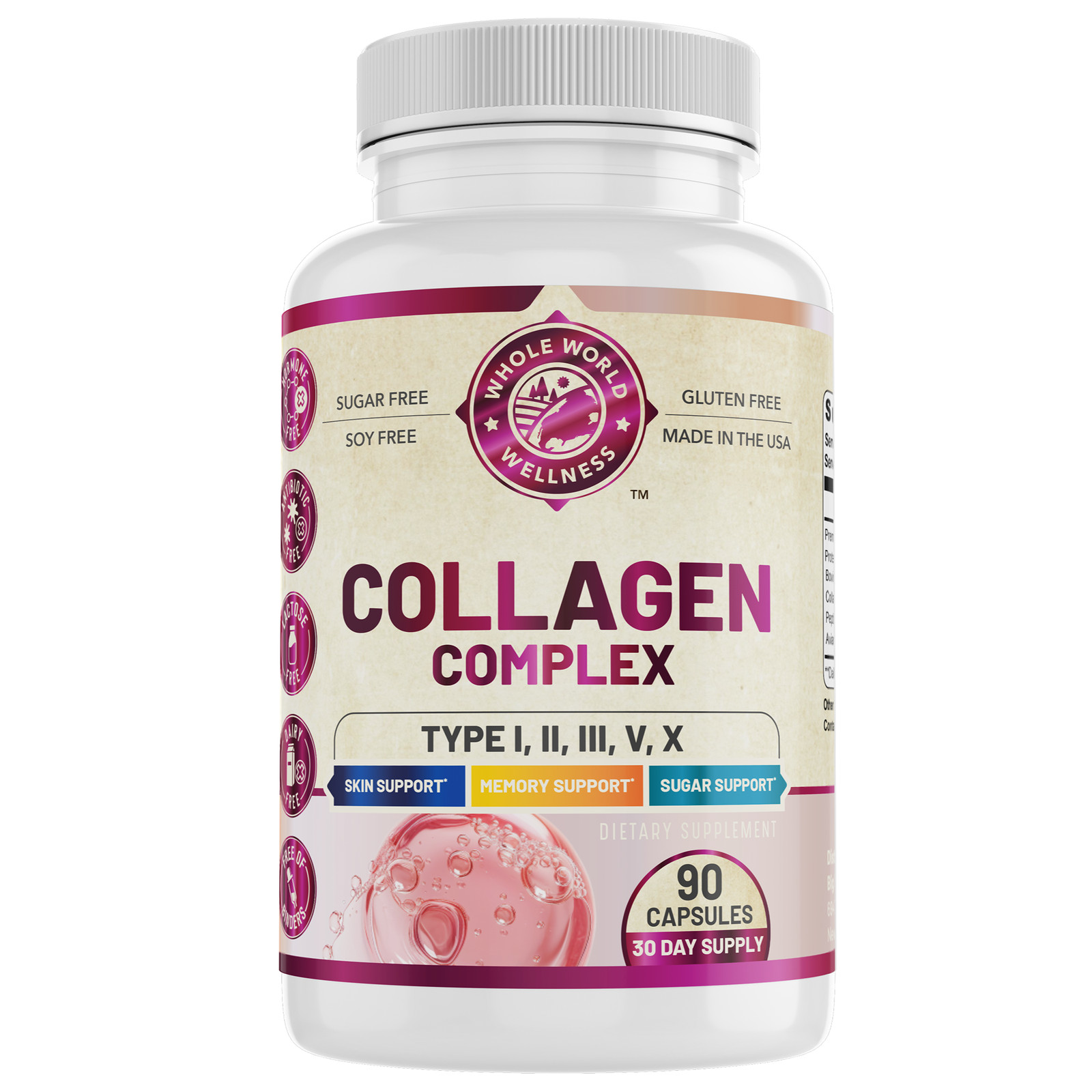 Collagen Complex, Supports Skin Hair Nails, Energy & Memory