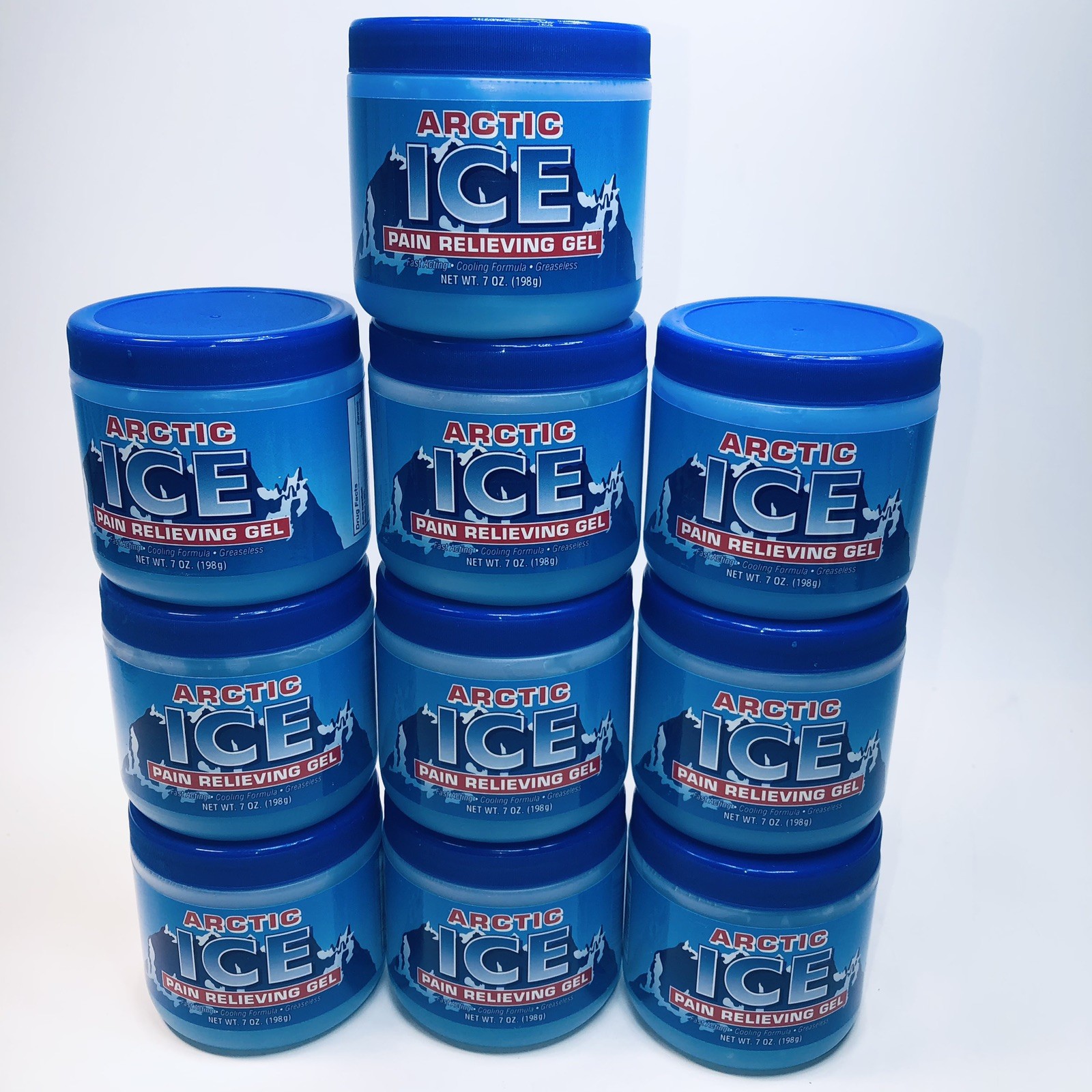1 ARCTIC ICE Pain Relieving Gel Fast Acting Cooling Formula Greaseless 7 oz ea.