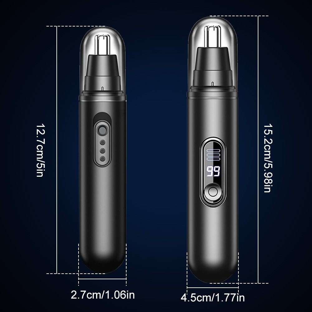 Electric Nose & Ear Hair Clipper- USB Rechargeable With LED Screen for Men Women