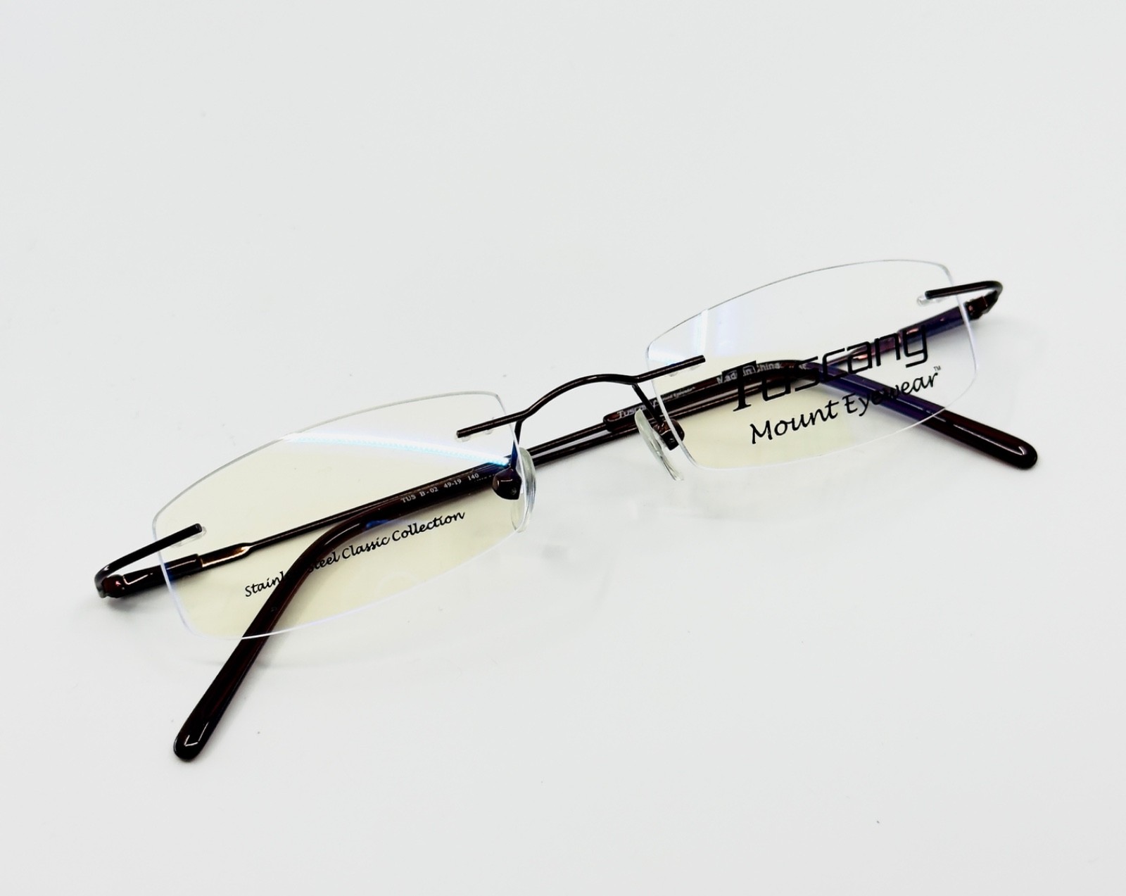 NEW TUSCANY MOUNT TUS B-02 Brown Bronze Rimless Eyeglasses N/A-19-140 B:N/A