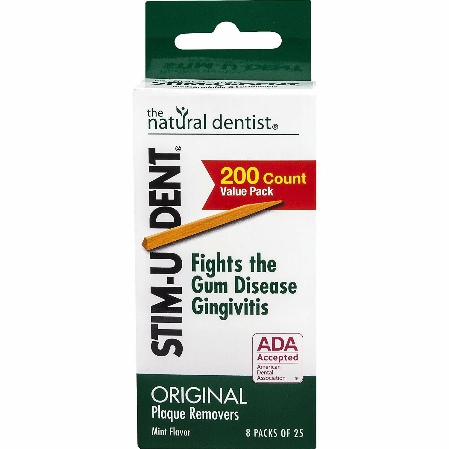 STIM-U-DENT The Natural Dentist Plaque Removers MINT ~ 200 ct