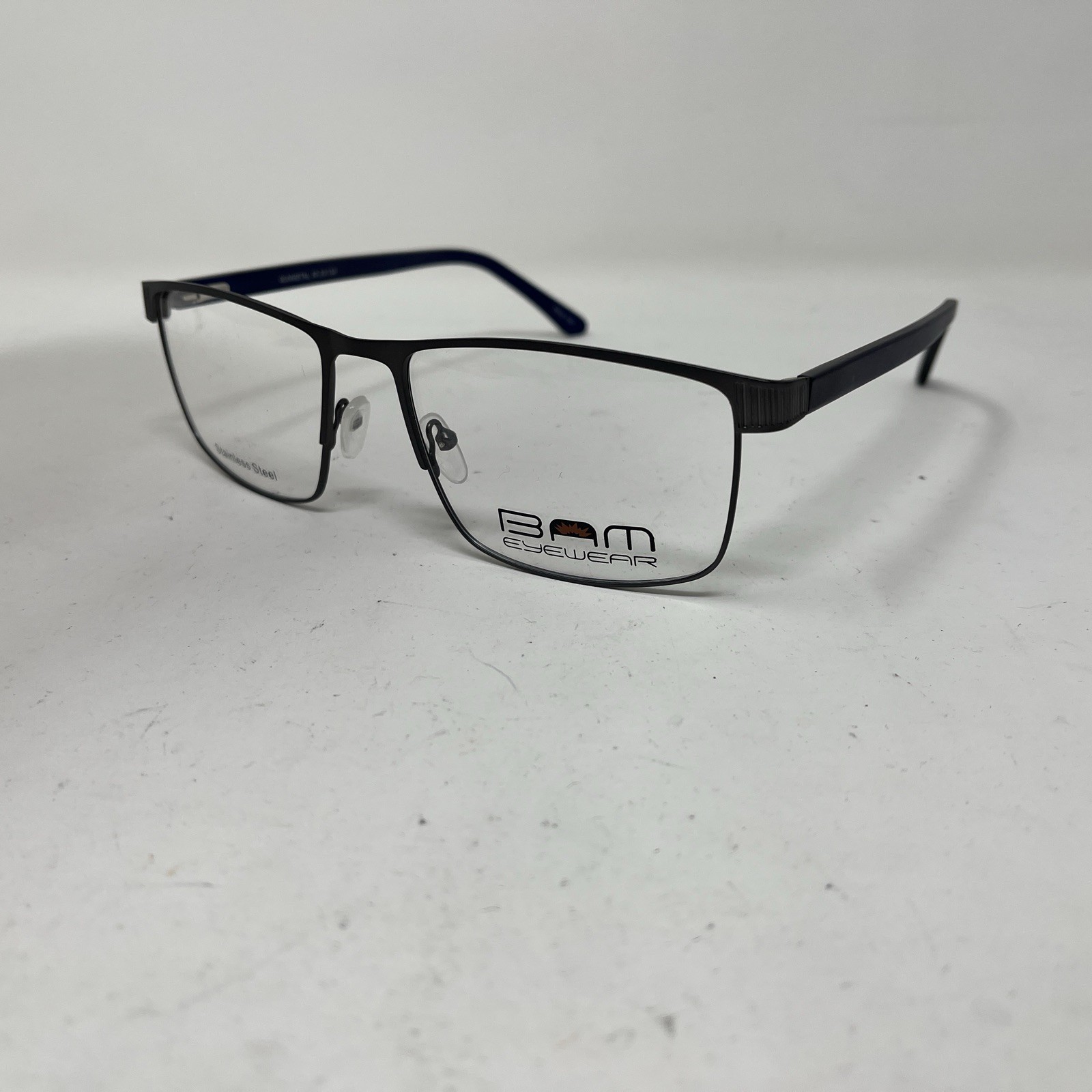 Bam Eyewear 524 Gunmetal Blue 60-20-150 FLEX HINGE EYEGLASSES /961