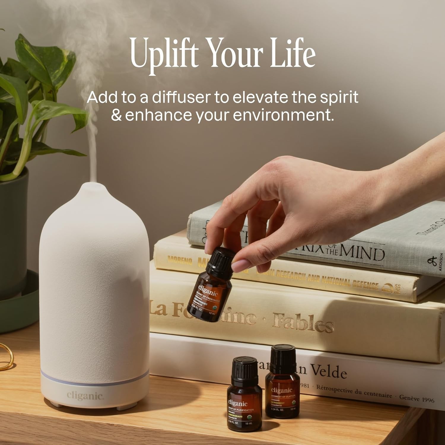 USDA Organic Essential Oils Set – Peppermint, Lavender, Eucalyptus & More, 5x5mL