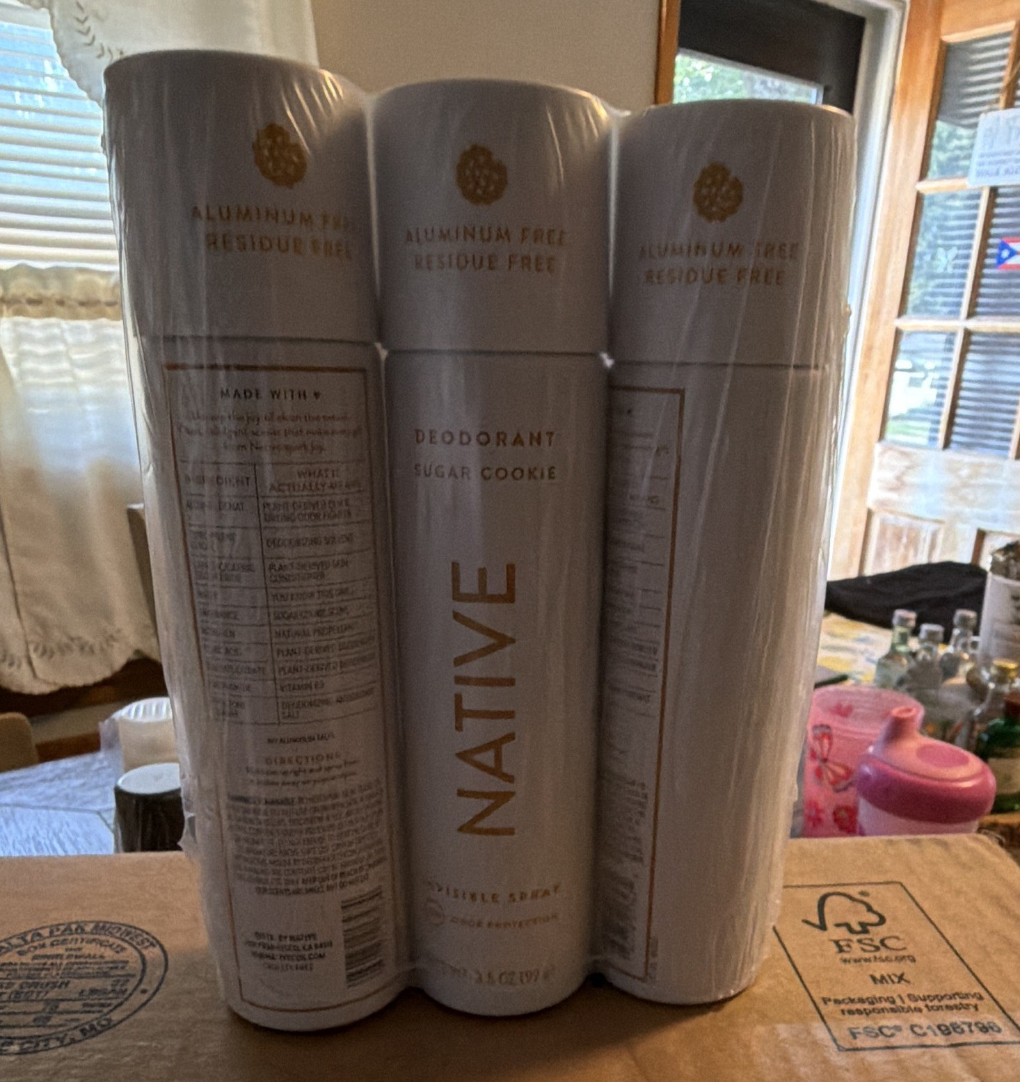 Native Deodorant Spray Aluminum-Free Sugar Cookie Scent Multipack 3.5 oz