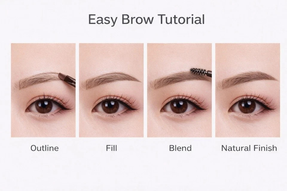 Waterproof Eyebrow Pencil 2 Pack Retractable Brow Pencil with Brush Slanted Tip